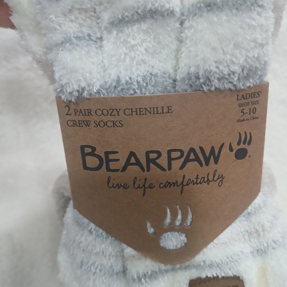Bearpaw Cozy Chenille Crew Socks